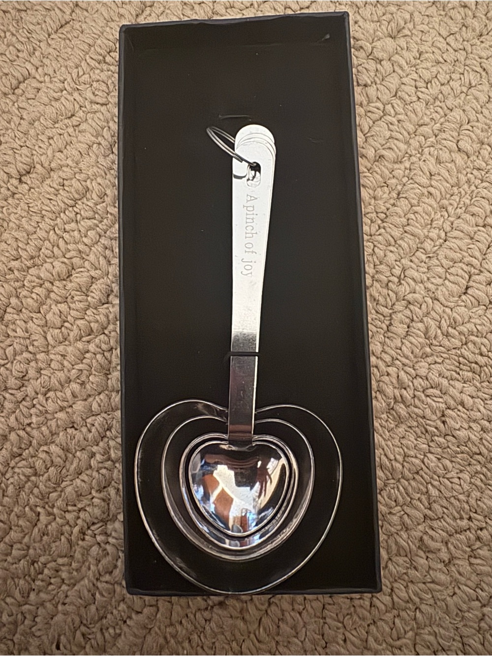 Silver Heart Measuring Spoon Set